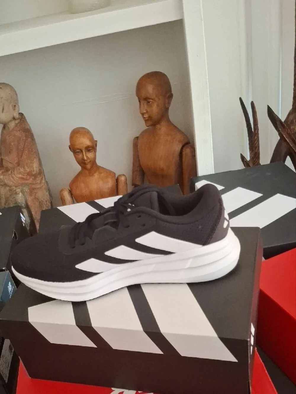 adidas Black and White Athletic Running Shoe